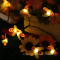 New Led Solar Lamp String Outdoor Courtyard Honey Decorative Led Holiday Time Light Solar Bee Shape String Lights